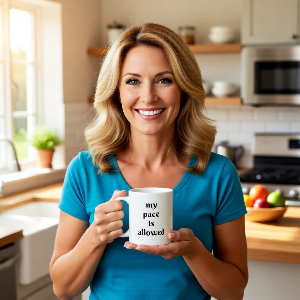 My Pace Is Allowed Mug | Minimal 11 oz Coffee Mug for Calm Mornings and Tired Moms